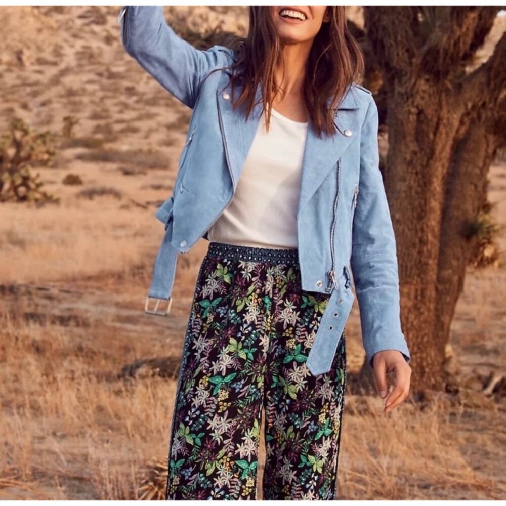 LARGE Anthropologie ett:twa Rousseau Wide Leg Floral Cropped Pants ett twa